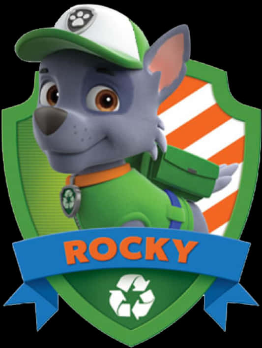 汪汪隊立大功 Rocky 角色徽章 壁紙