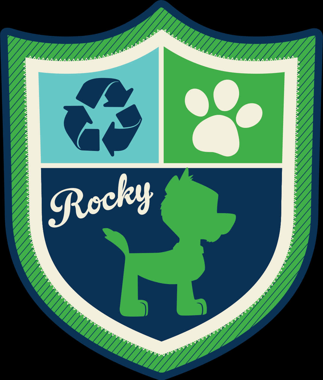 汪汪隊立大功 Rocky 護徽 壁紙