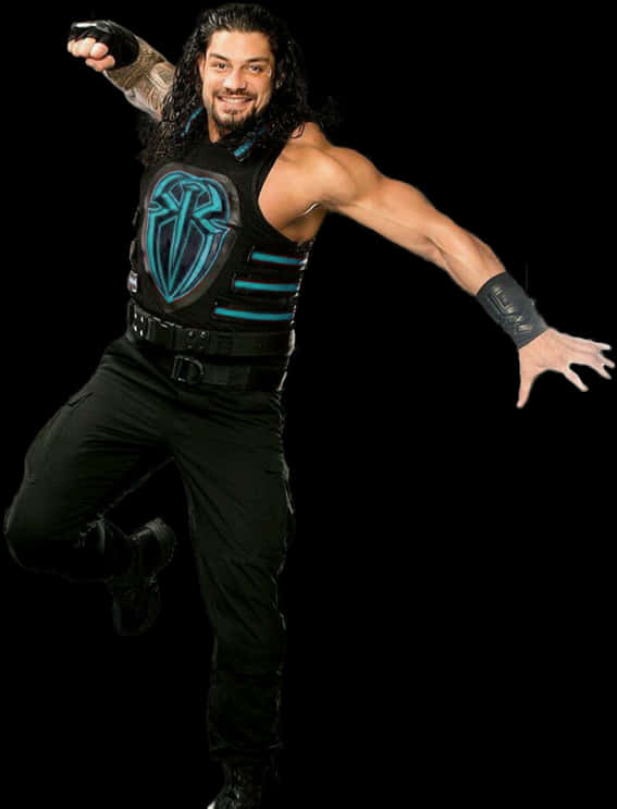 Roman Reigns 擺出戰鬥姿勢 壁紙