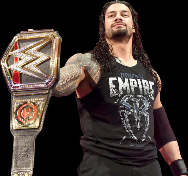 Roman Reigns W W E 冠軍姿態 壁紙