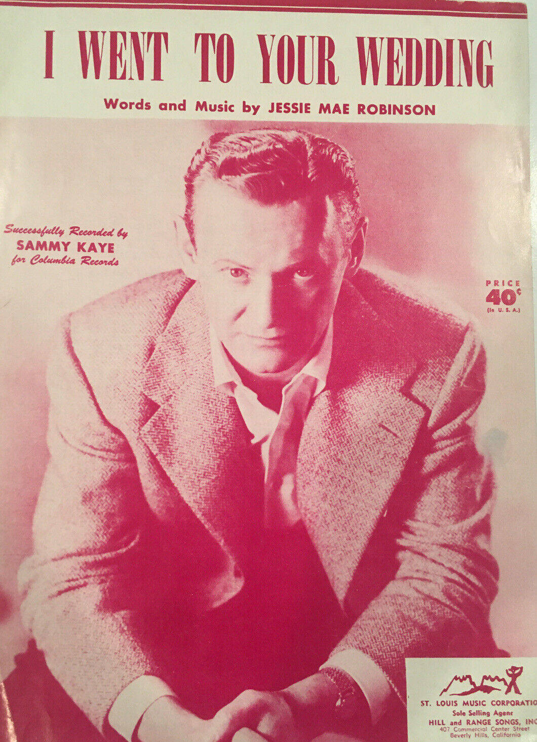 Jessie Mae Robinson 的《I Went to Your Wedding》樂譜封面。