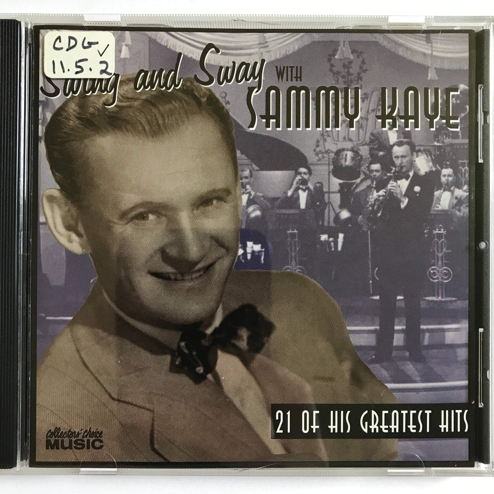 Sammy Kaye的搖擺音樂專輯封面，背景有管弦樂隊。