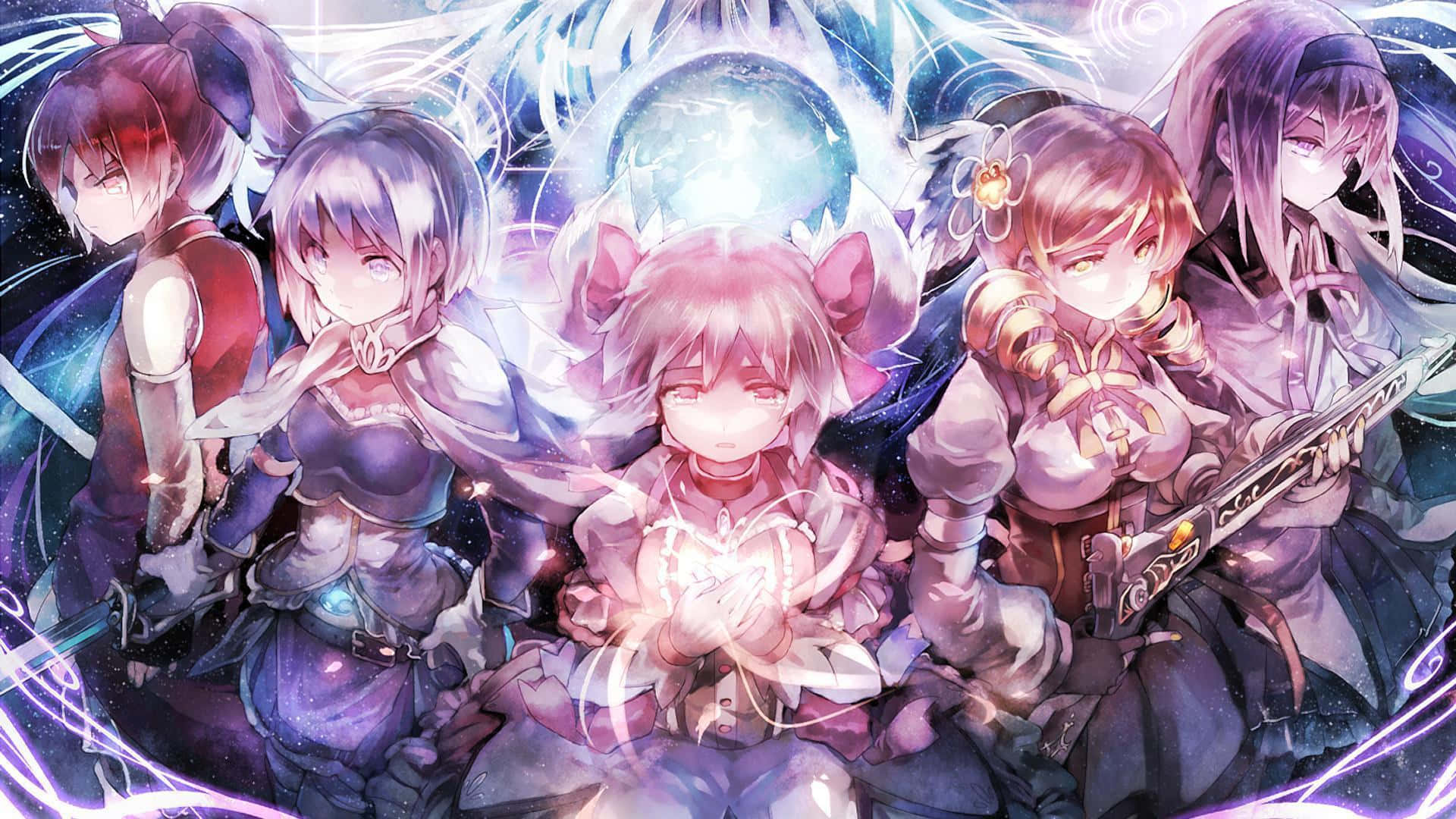 Sayaka Miki 來自動畫系列《魔法少女小圓》 壁紙
