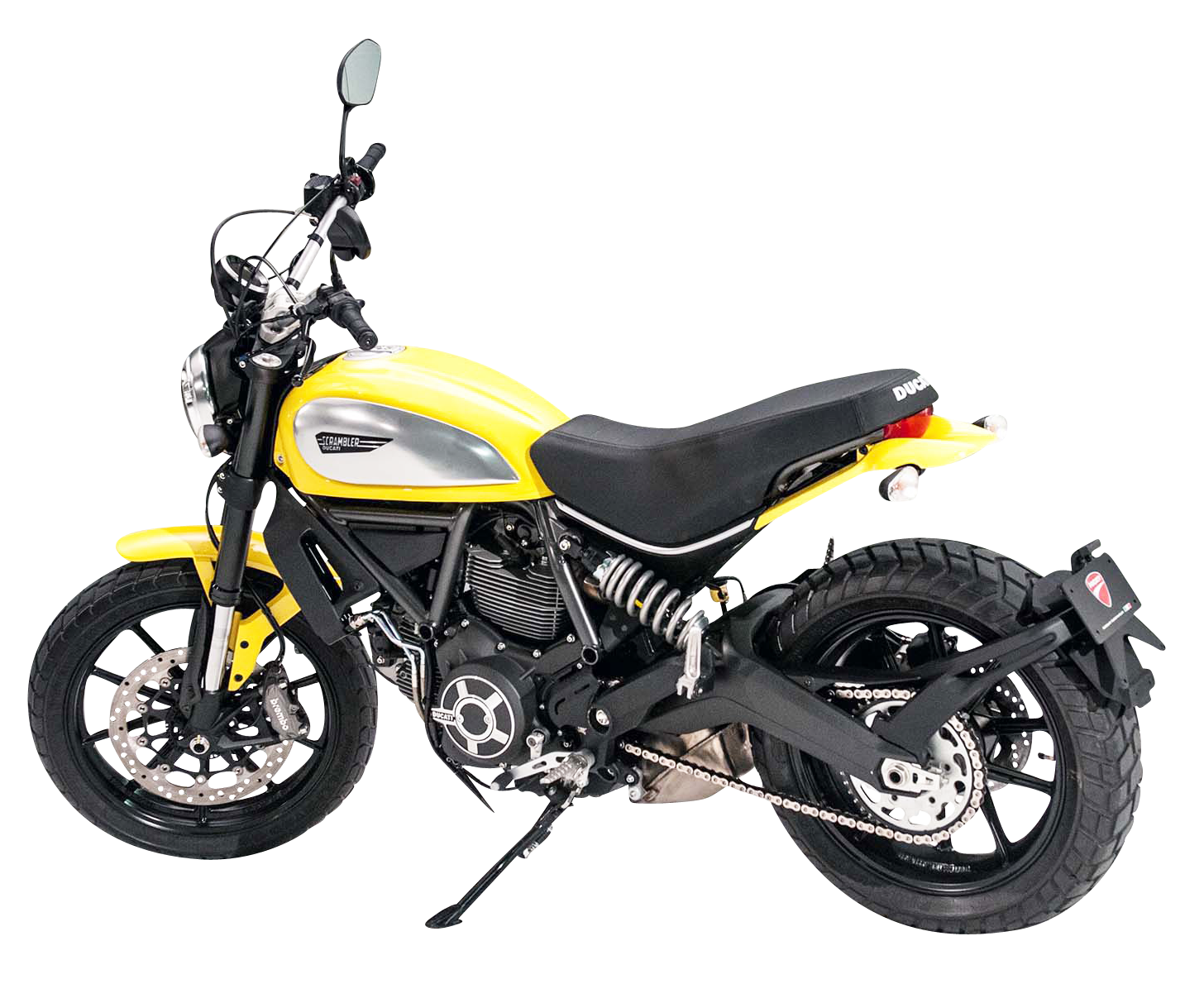 黃黑色Scrambler電單車 壁紙