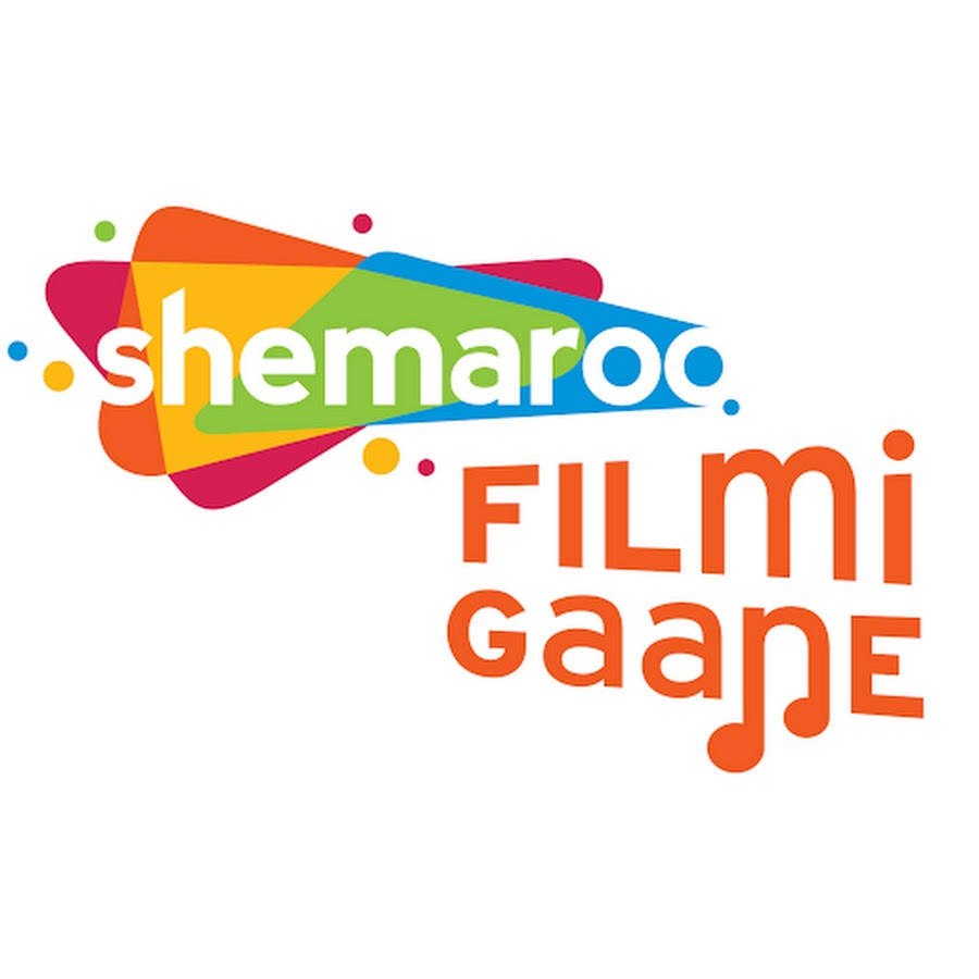 Shemaroc Film Gaane 標誌，帶有色彩繽紛的形狀和俏皮的橙色文字。