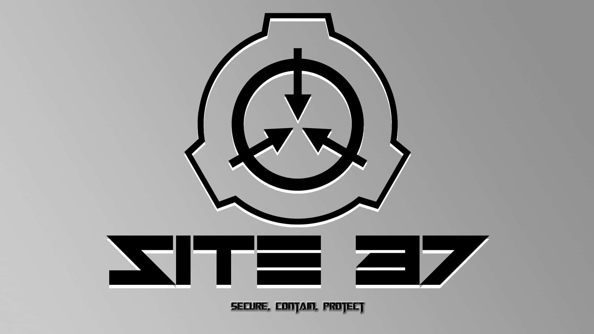 Site 37 標誌，帶有圓形徽章和座右銘 secure contain protect