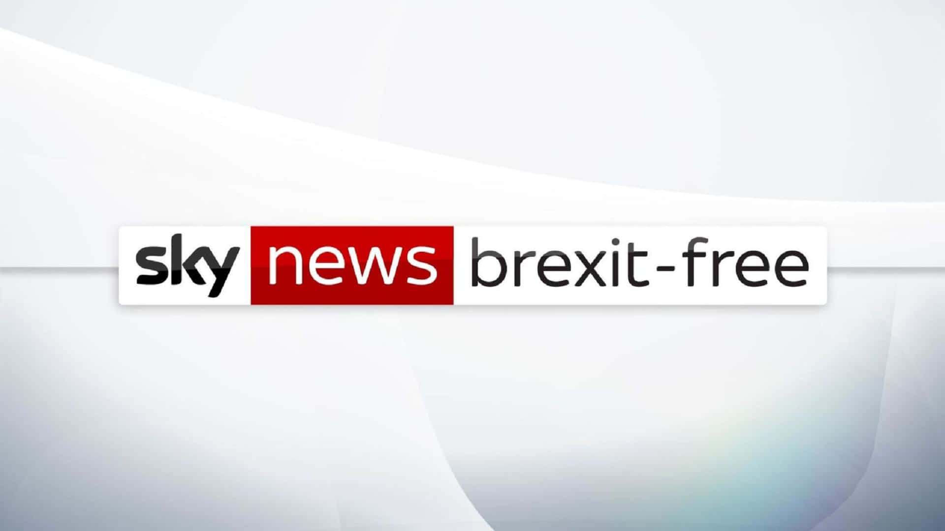 抽象背景上的 Sky News Brexit-Free 標誌