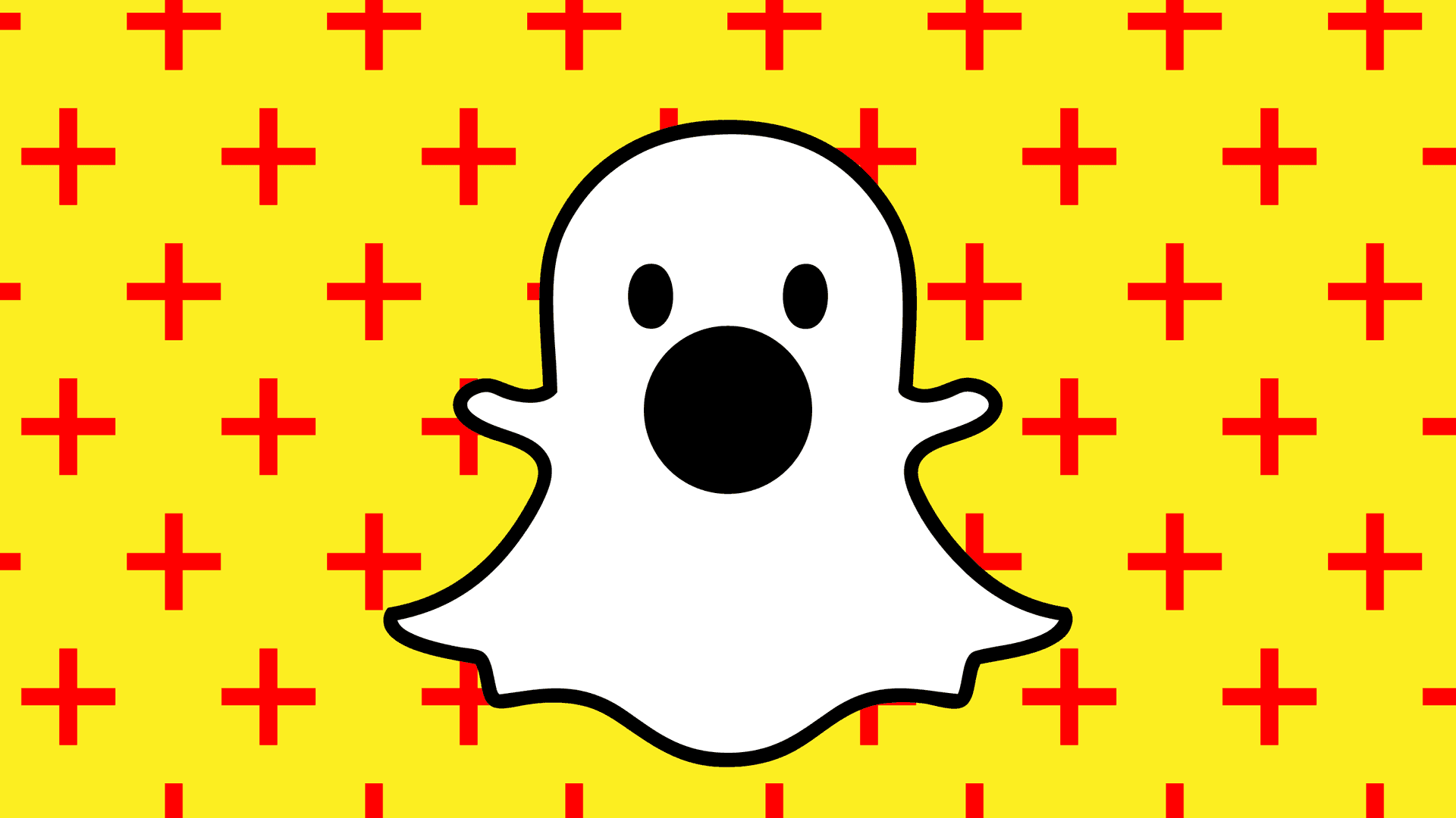 Snapchat幽靈標誌黃色背景 壁紙