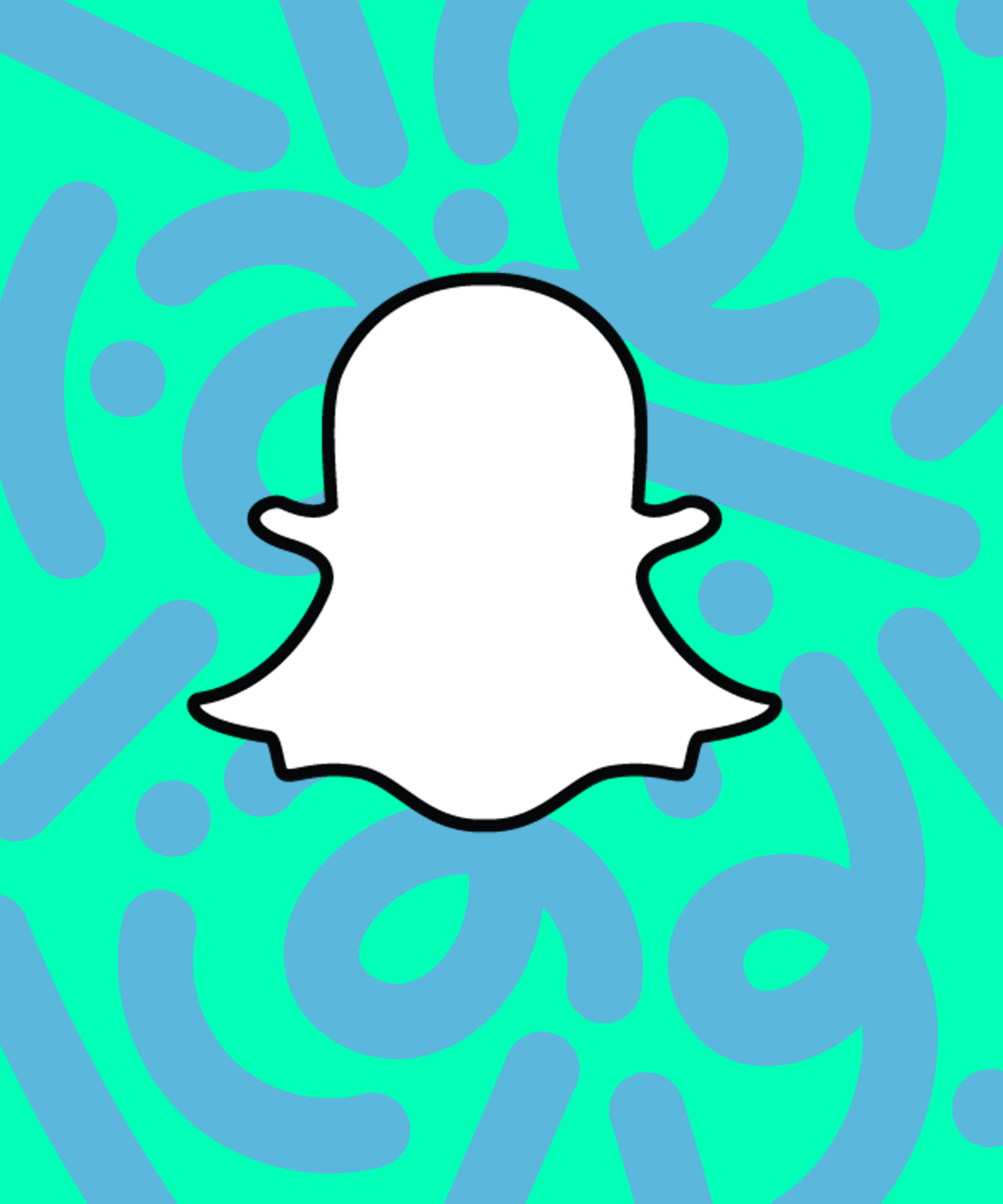 Snapchat 標誌抽象水藍背景 壁紙