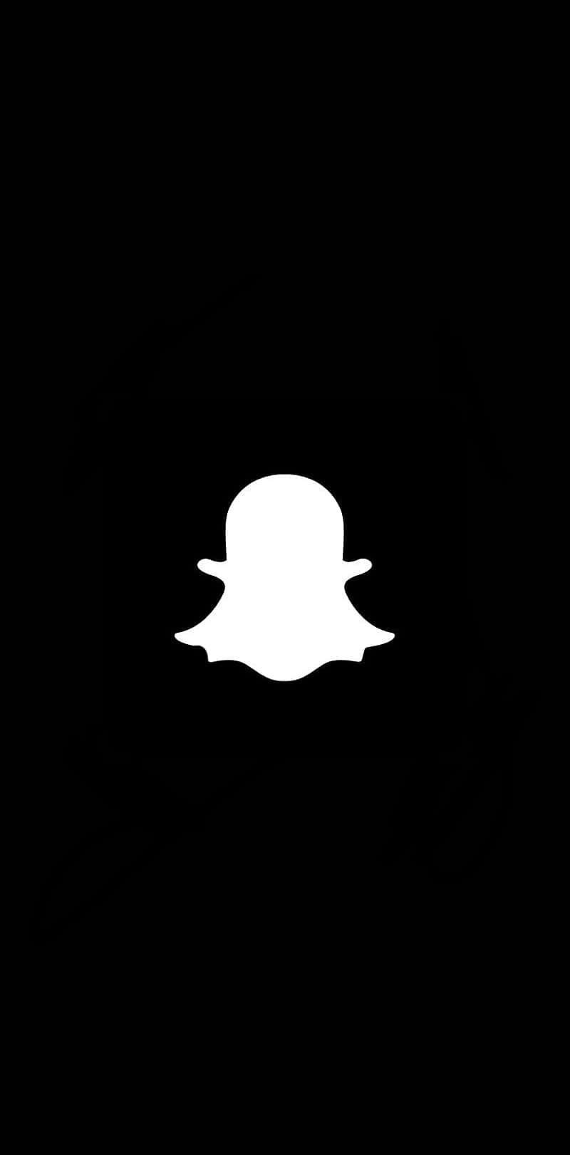 Snapchat 標誌在黑色背景上 壁紙