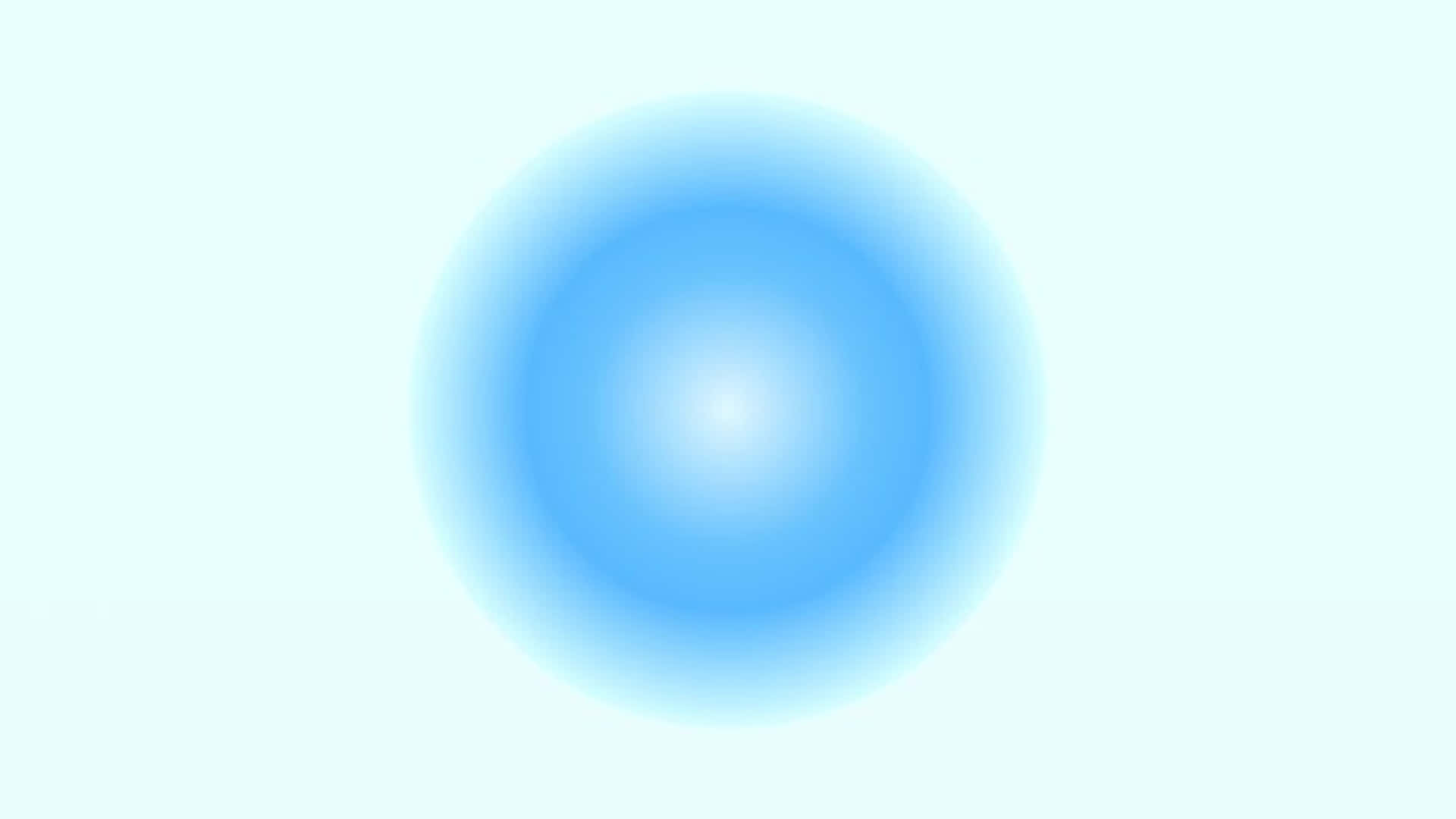  壁紙 — 一個柔和發光的藍色圓圈，在淡青色背景上散發出柔和的光芒。