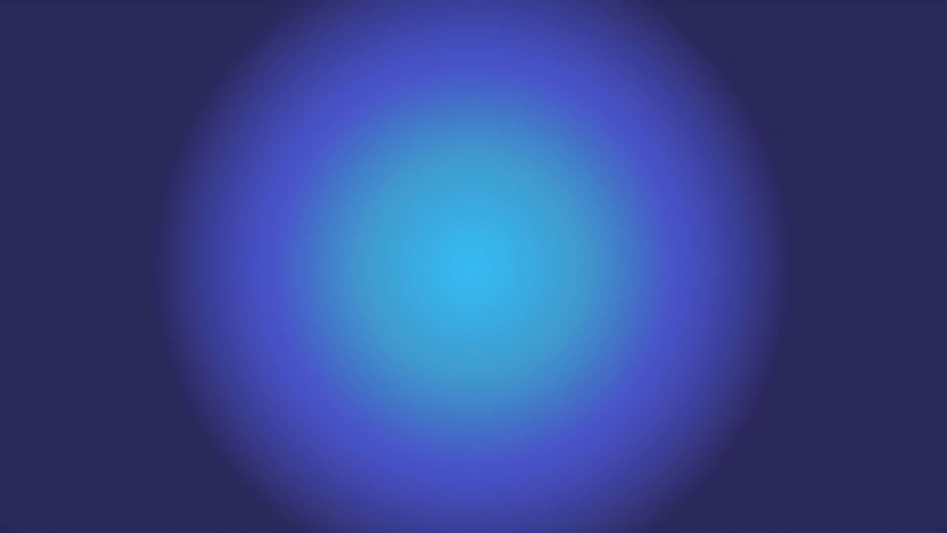  壁紙 — 柔和發光的藍色漸變從中心向暗色邊緣擴散，營造寧靜的抽象場域。