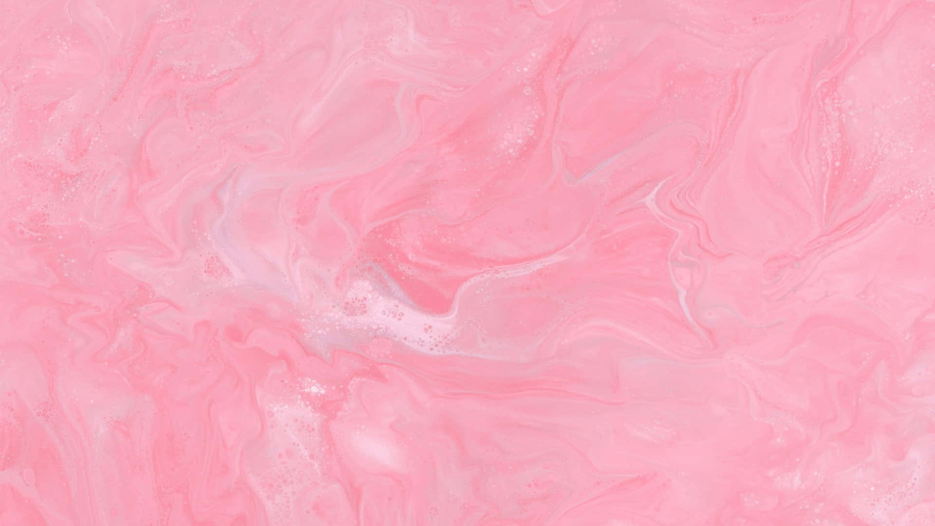  壁紙 — 柔和的粉紅色和白色油漆在流動的大理石圖案中旋轉，細膩的氣泡散落在各處。