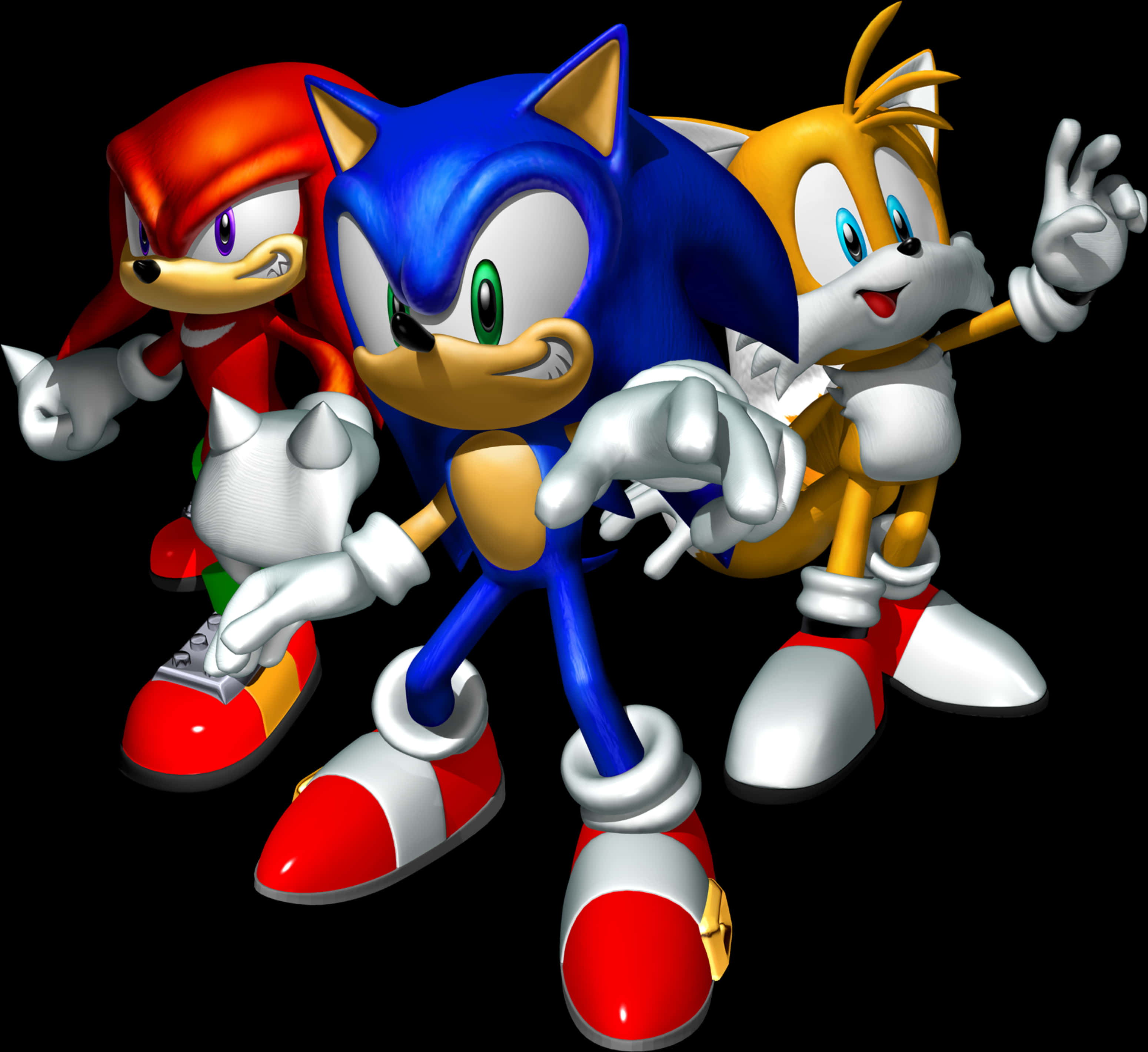 Sonic、Tails、Knuckles 團隊合作 壁紙