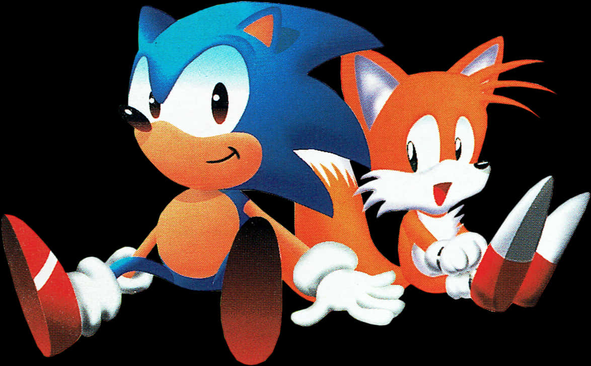 Sonic與Tails經典姿勢 壁紙