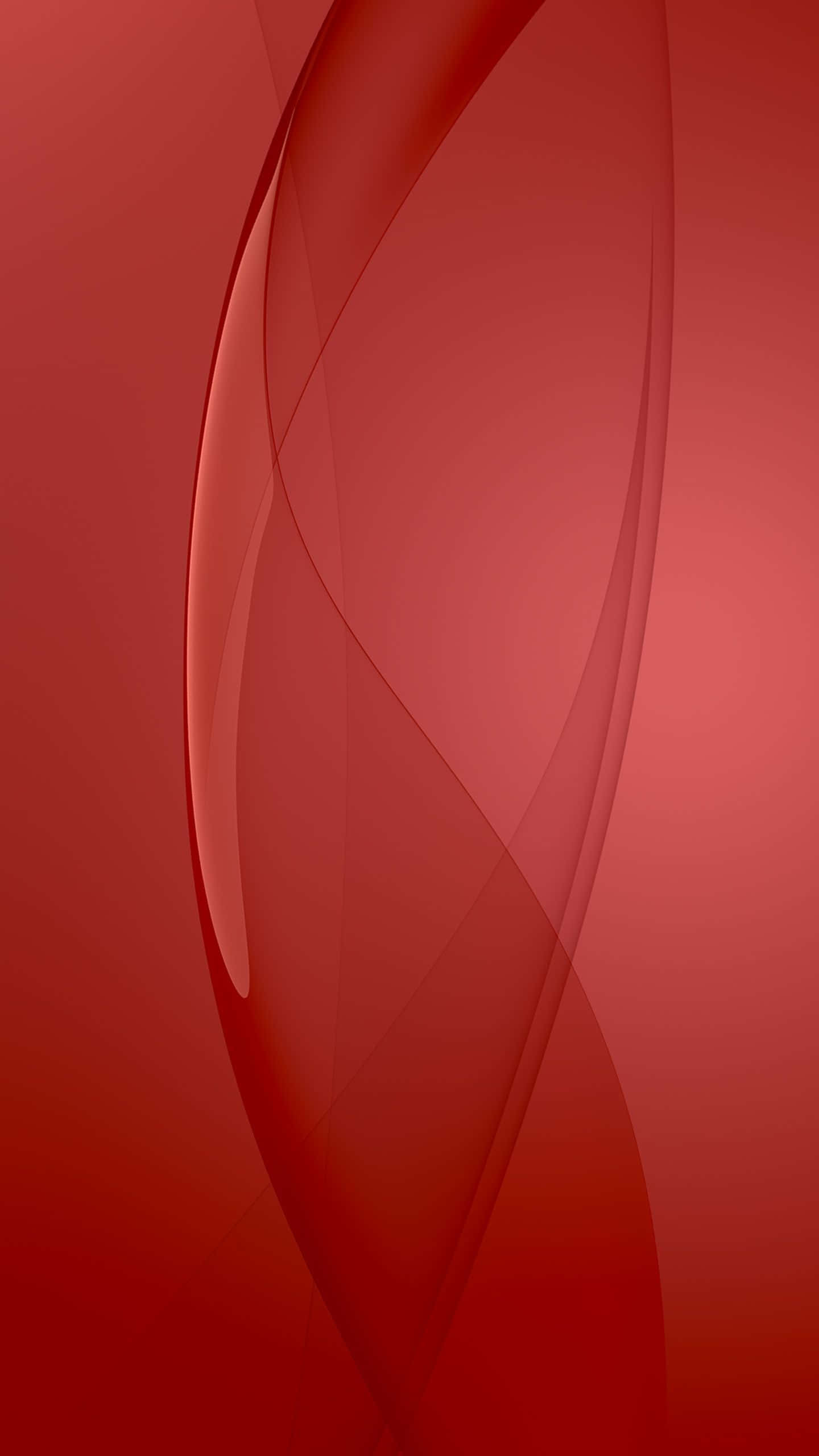 Sony Xperia紅色圖像 壁紙 — 優雅流動的曲線以漸變紅色調營造出極簡抽象構圖。