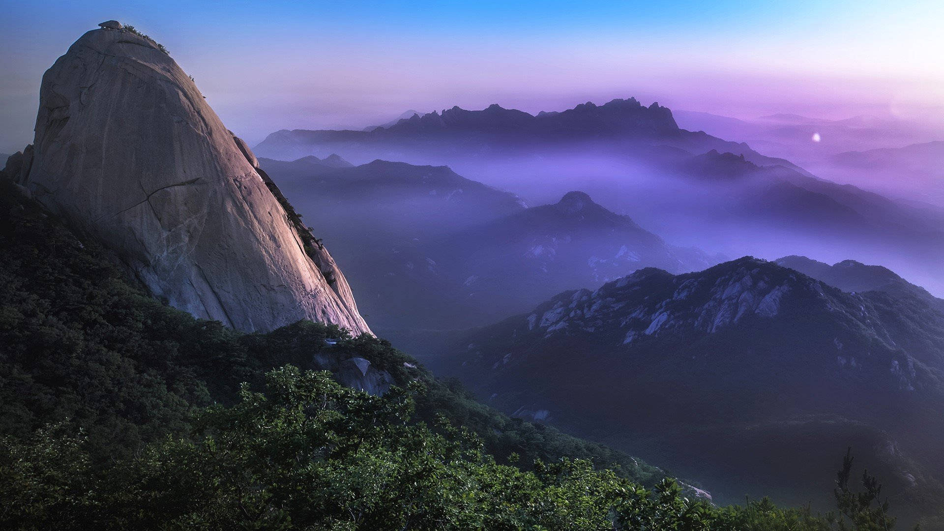 韓國 북한산國家公園高山風景