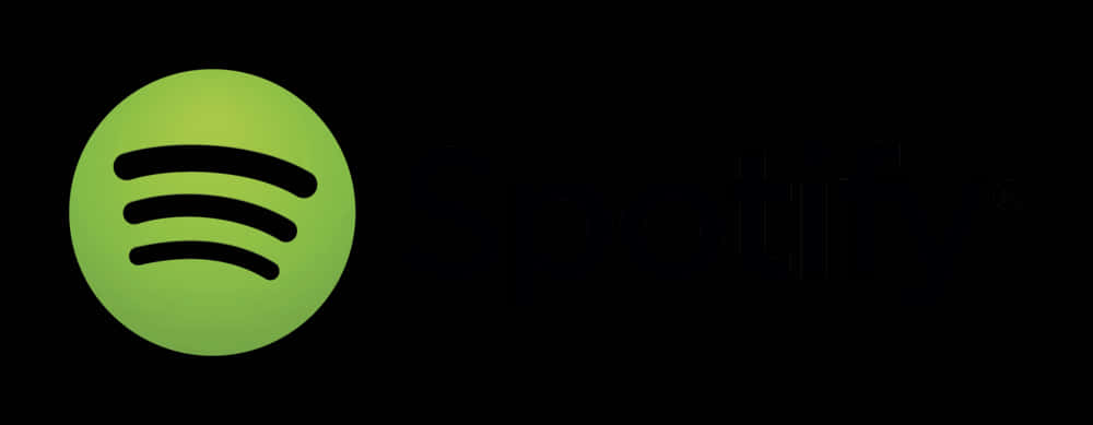 Spotify 標誌綠色配黑色背景 壁紙