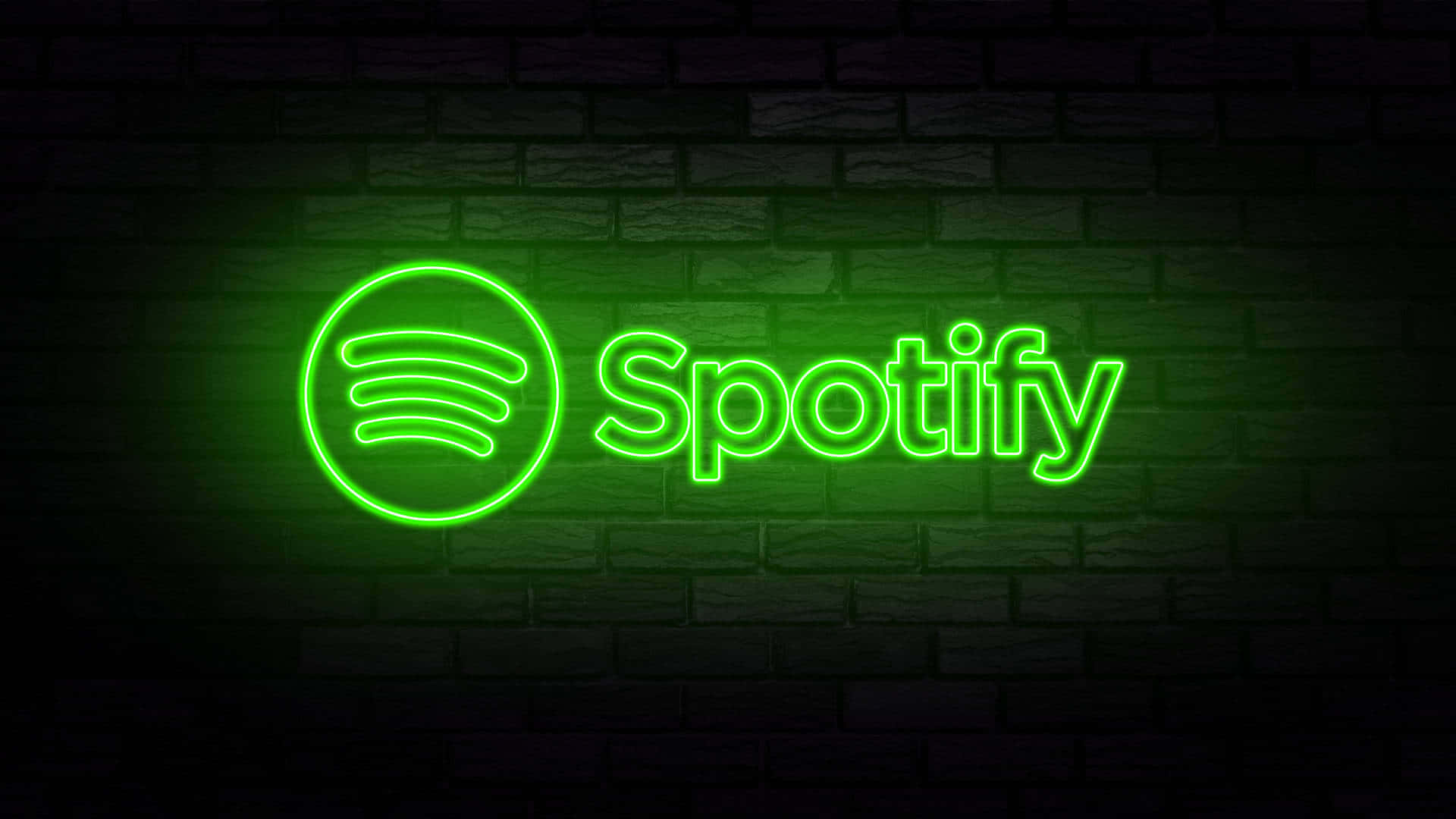 Spotify 標誌在磚牆上 壁紙