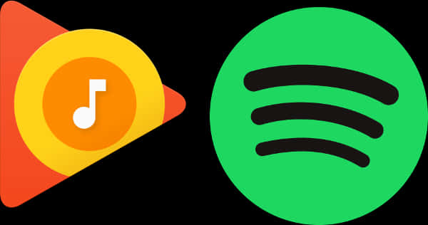 Spotify 與 Google Play Music 圖示 壁紙