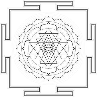 Sri Yantra Mandala 向量藝術 壁紙