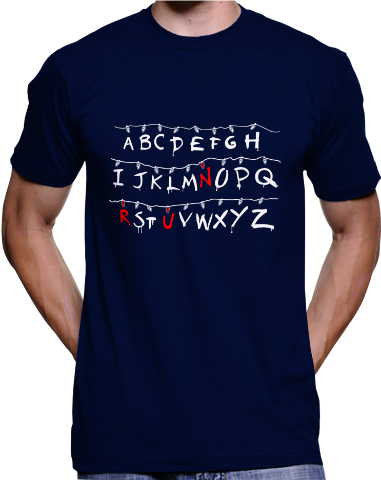 Stranger Things 字母圖案T恤 壁紙