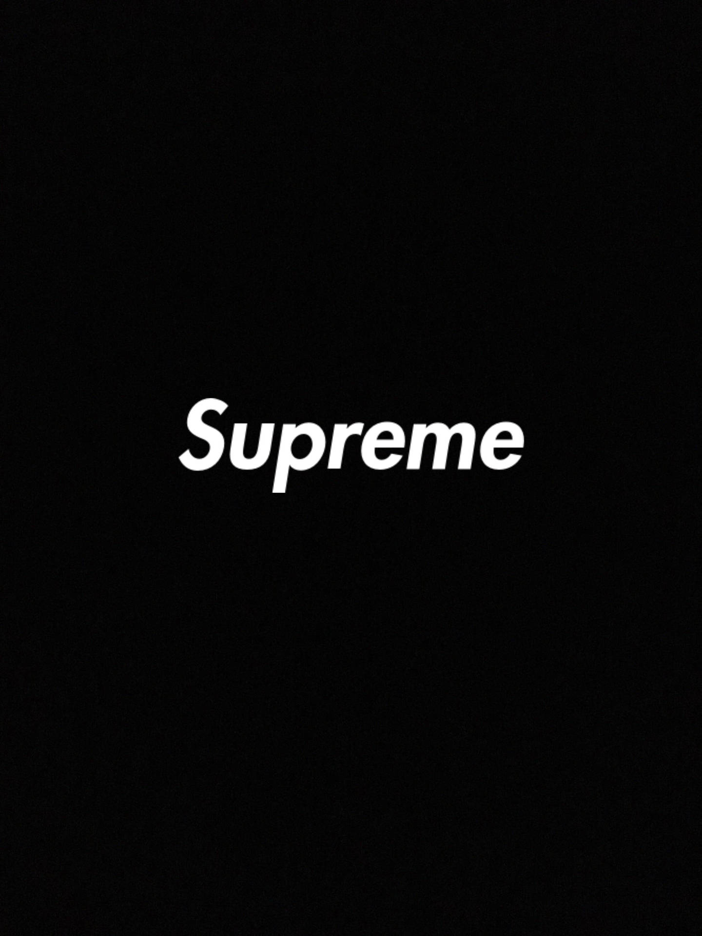 黑色背景上的白色Supreme標誌文字