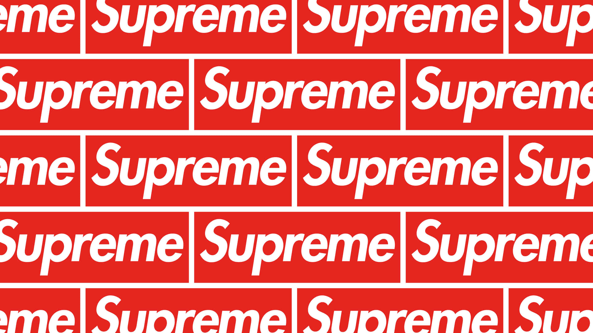 紅白Supreme標誌圖案壁紙