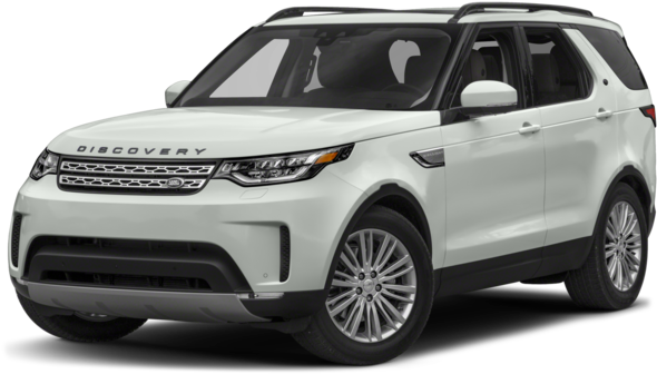白色路虎發現SUV 壁紙 — 一輛純白色的 Land Rover Discovery SUV 在工作室環境中展示，線條簡潔，合金輪轂細節精緻。