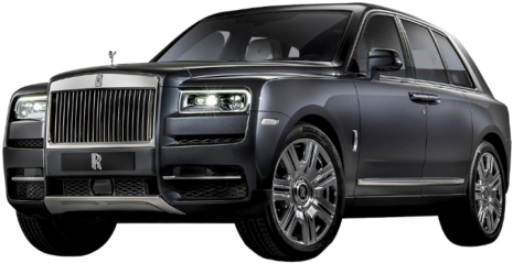 勞斯萊斯庫利南豪華SUV 壁紙 — 一輛流線型磨砂灰色勞斯萊斯 Cullinan SUV 在攝影棚燈光下閃耀，展示其標誌性格柵和豪華設計。