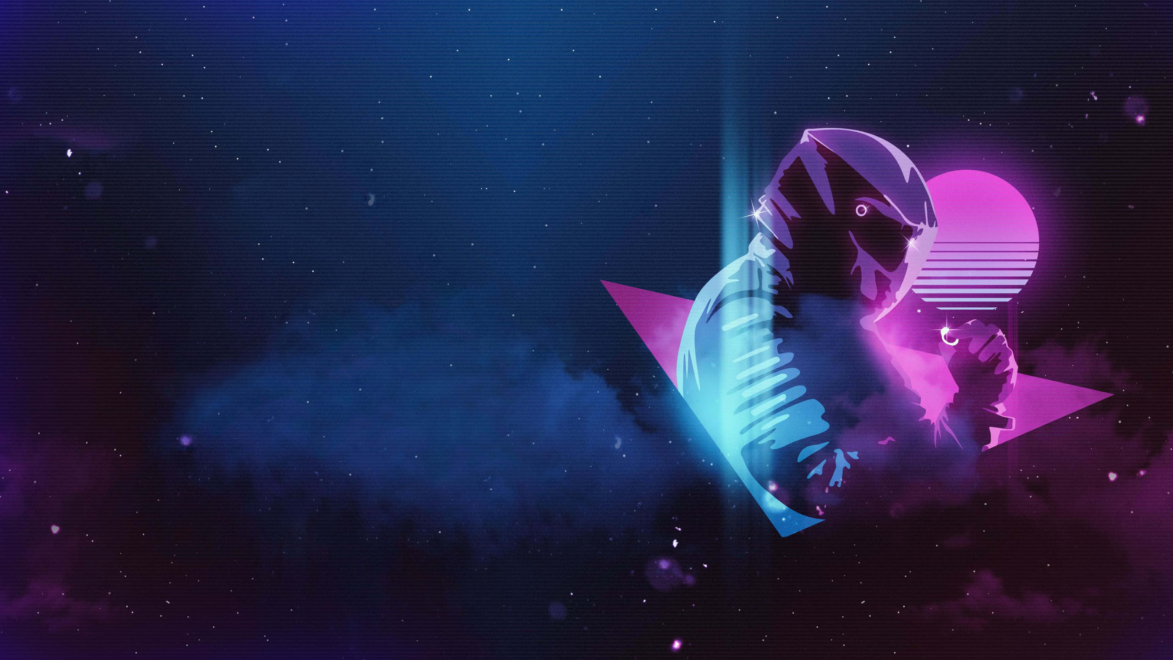 Synthwave 背景 壁紙