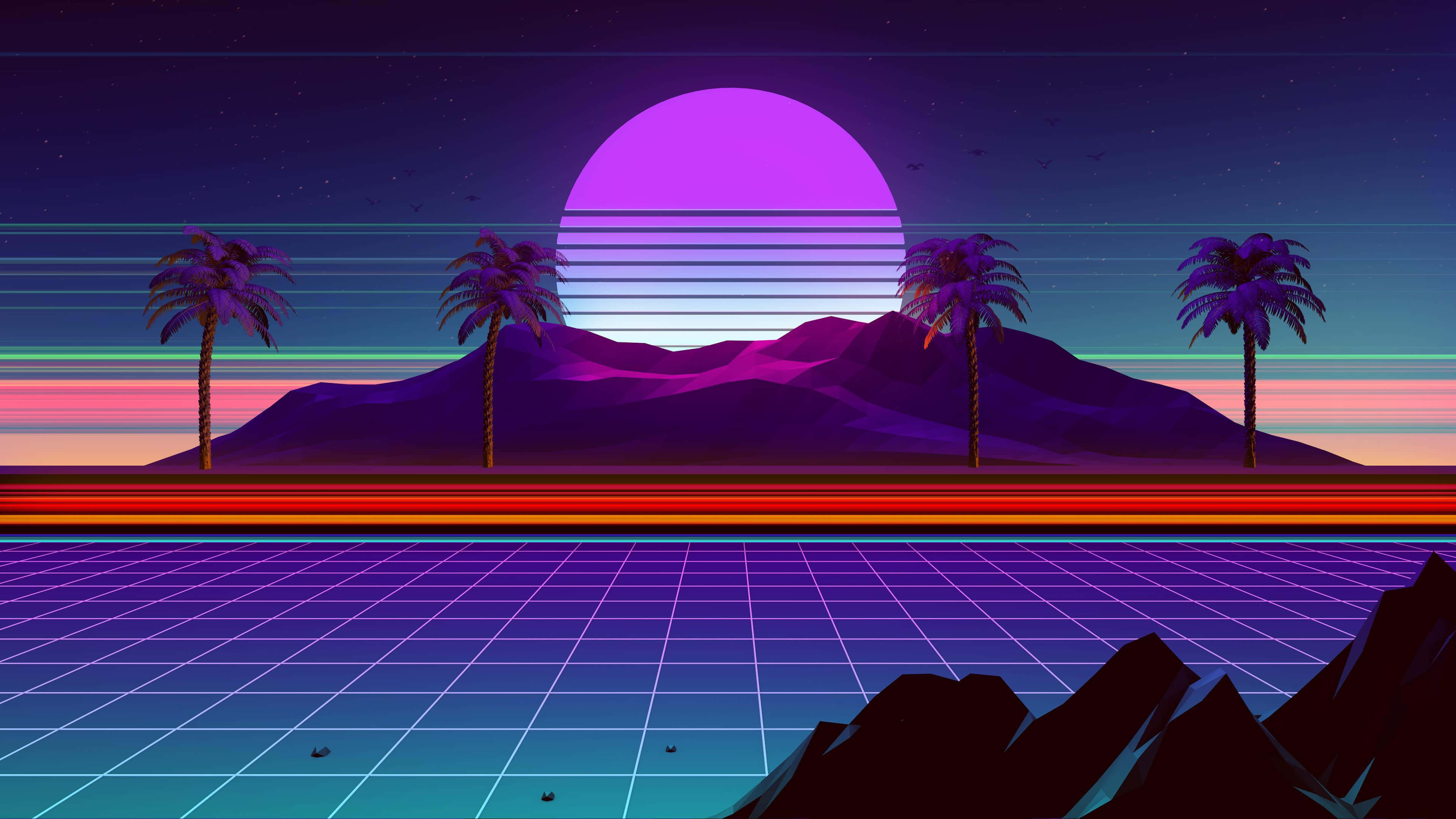 Synthwave背景 壁紙