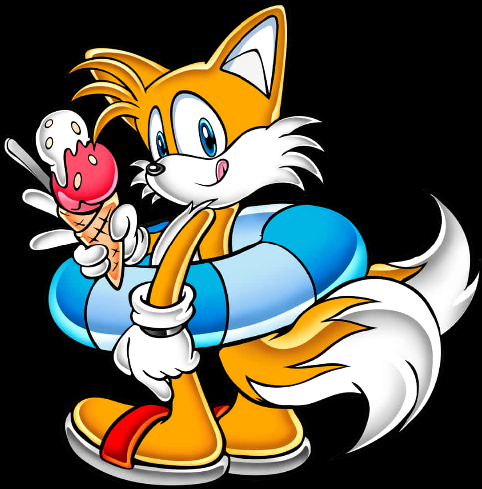 Tails 與雪糕 壁紙