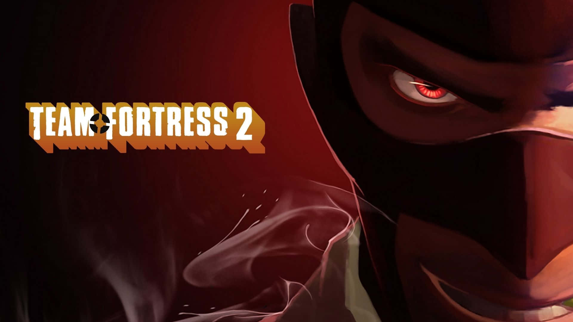帶有發光紅眼和咧嘴笑的 Team Fortress 2 角色
