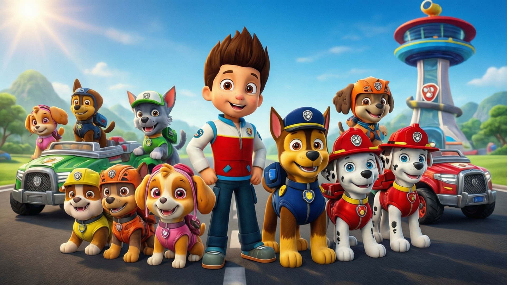 Team Paw Patrol 準備就緒 壁紙