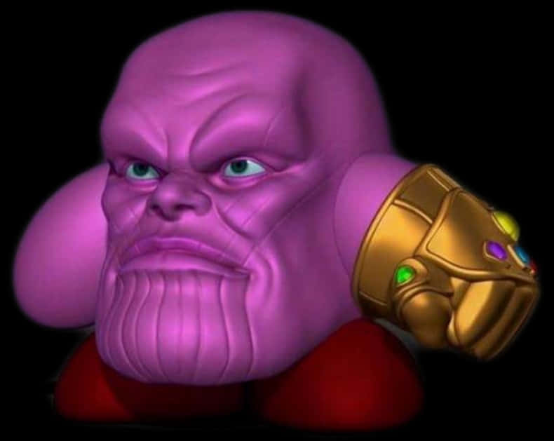 Thanos 與無限手套卡通 壁紙