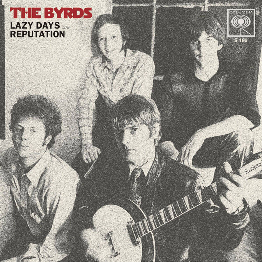 The Byrds 樂隊照片，包含結他和專輯標題文字。