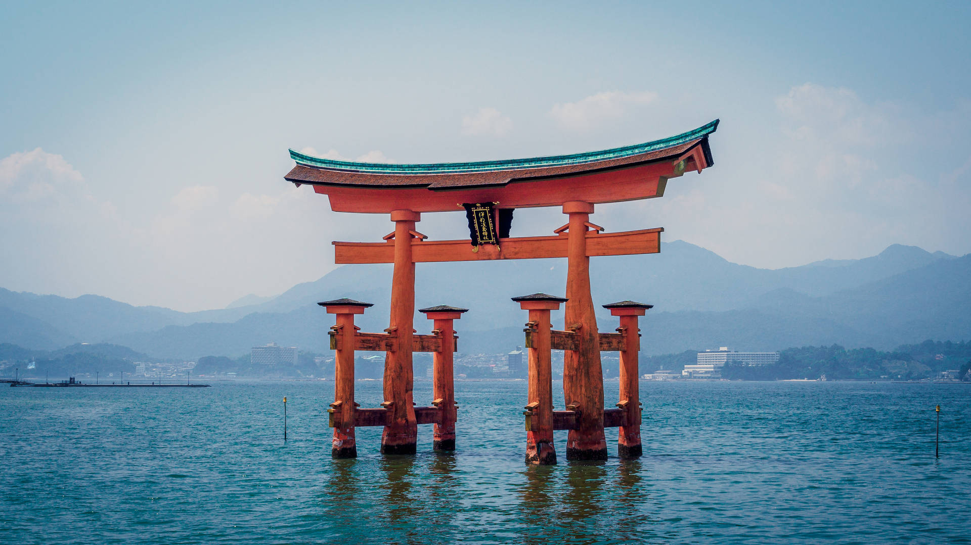 日本宮島浮動鳥居壁紙