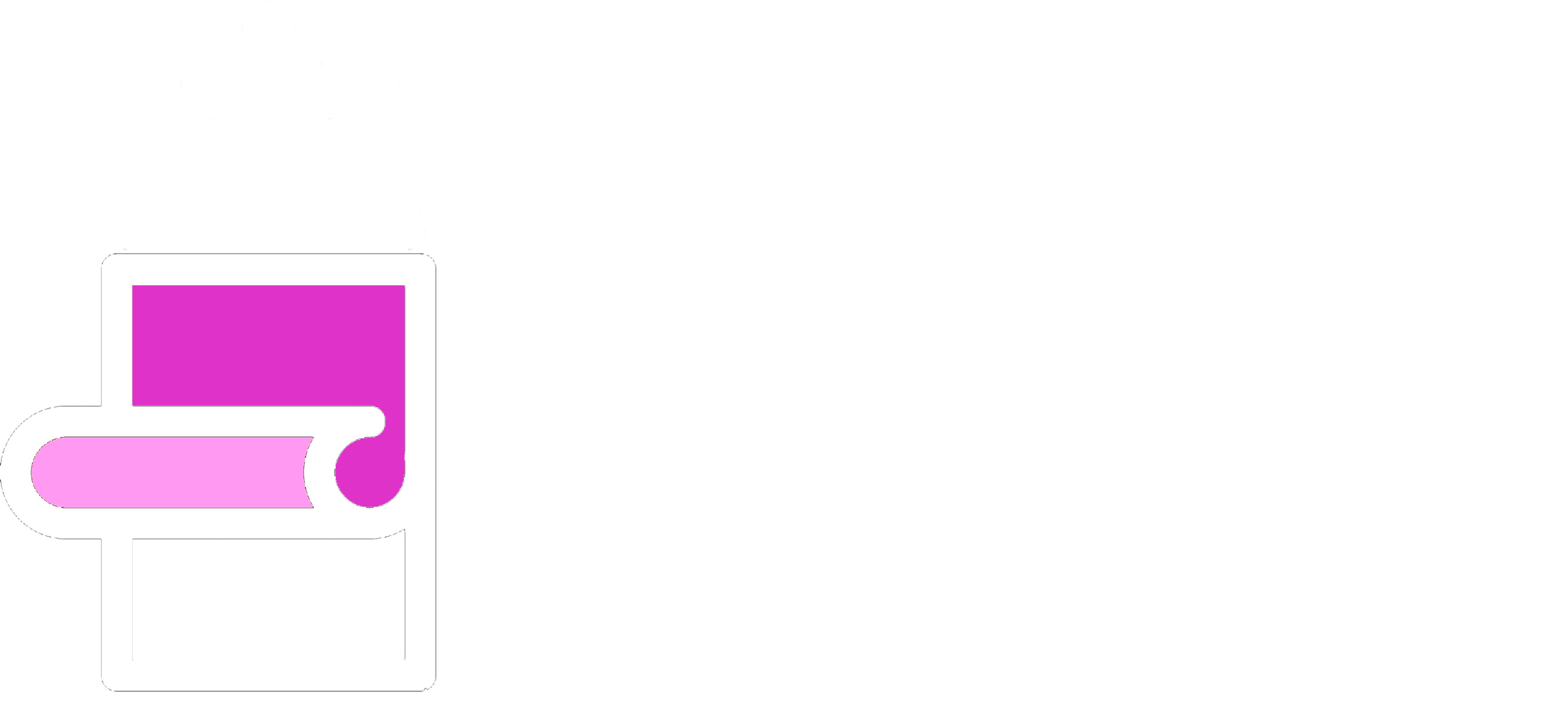 客製化壁紙標誌 The Wall King 壁紙 — 一個極簡的圖形圖標，在白色背景上帶有洋紅色和粉紅色形狀。