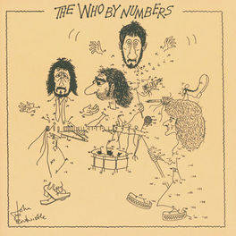 The Who 演奏音樂的卡通草圖，帶有飛舞的物體和富有表現力的面孔。