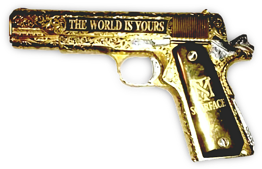 金色槍支 The World Is Yours 壁紙