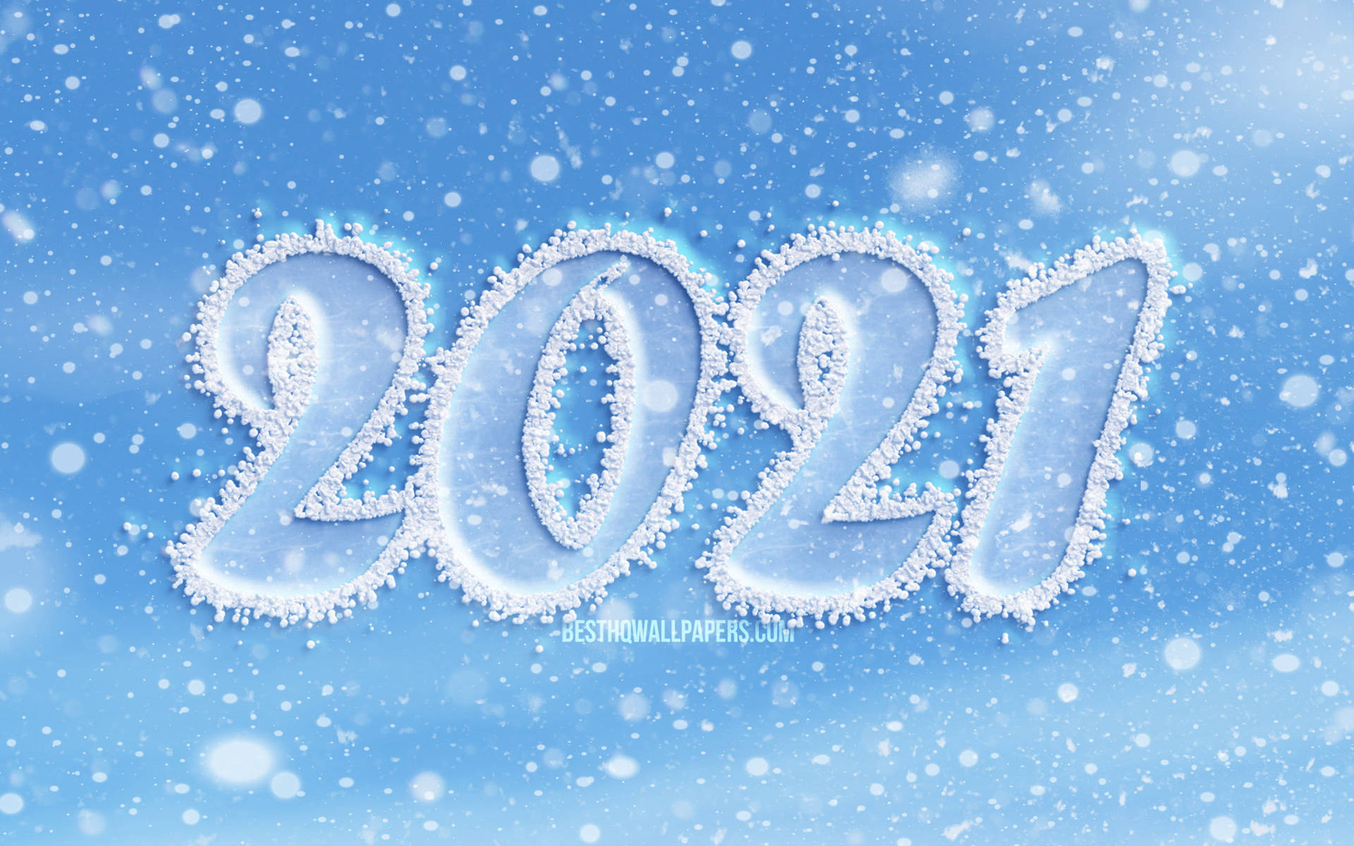 冰霜數字2021 藍天飄雪