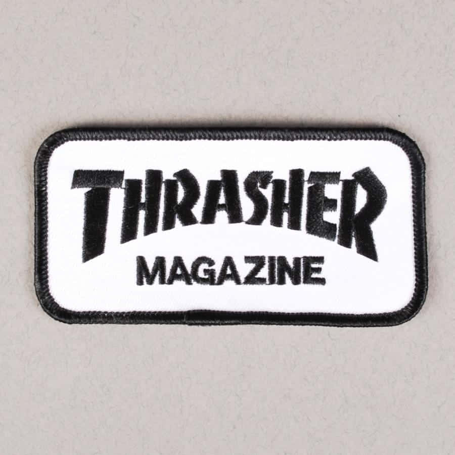 Thrasher 雜誌章貼 - 白色 壁紙