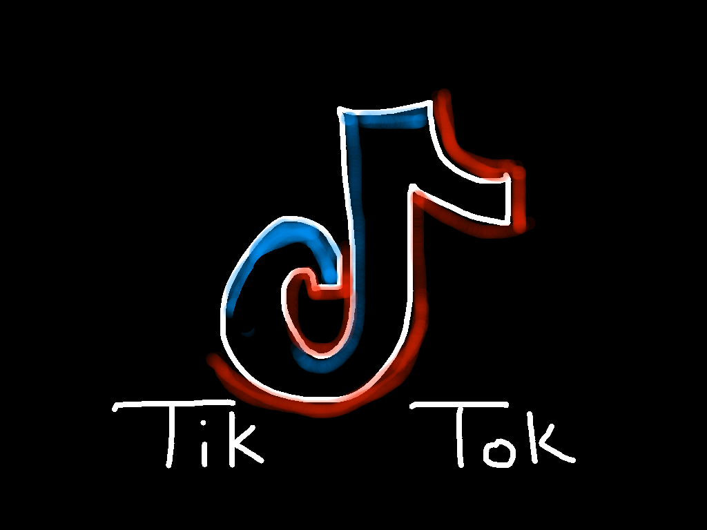 Tik Tok 標誌霓虹風格 壁紙