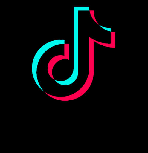 Tik Tok 標誌黑色背景 壁紙