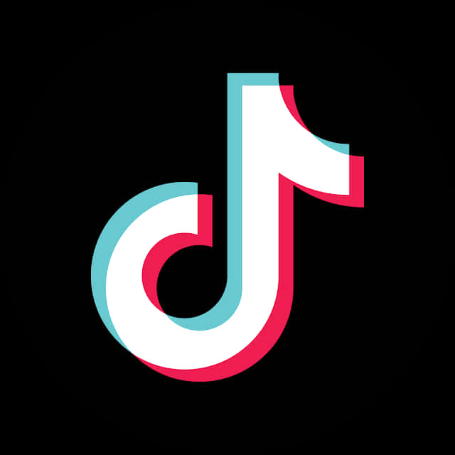 Tik Tok 標誌 黑色背景 壁紙