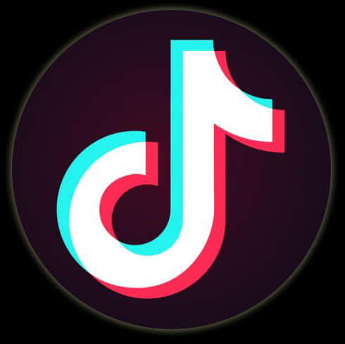 Tik Tok 標誌深色背景 壁紙
