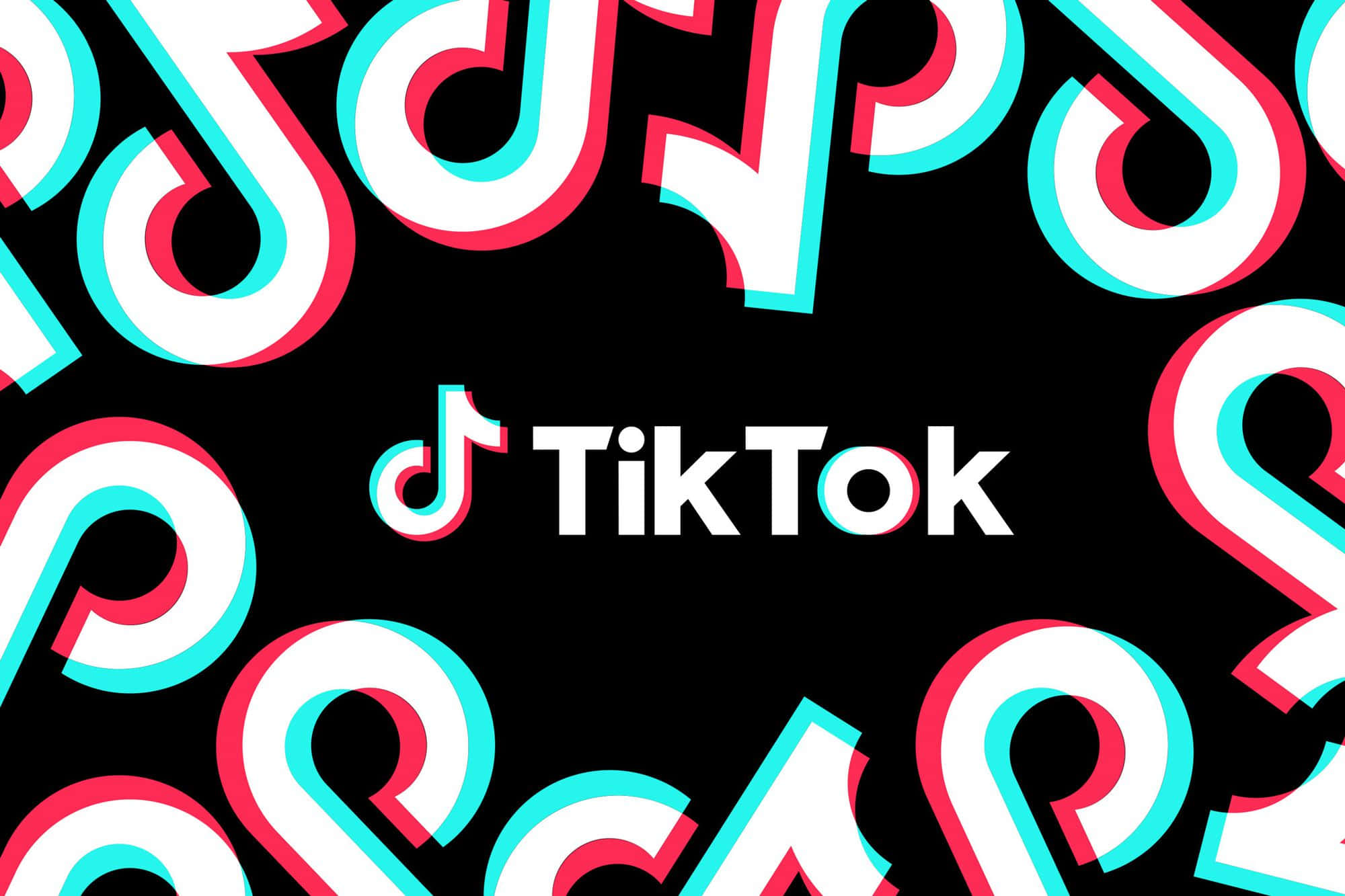 TikTok 標誌配彩色背景 壁紙