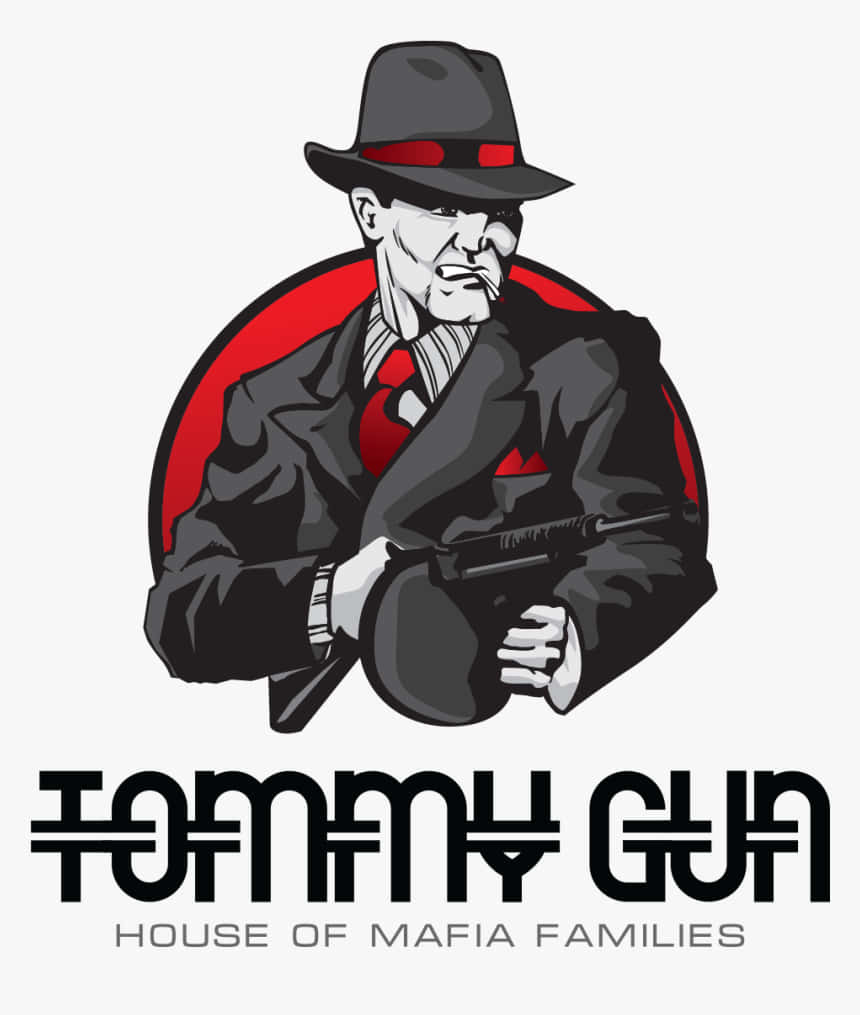Tommy Gun House of Mafia Families 的標誌，特色為一個手持湯普森衝鋒槍的黑幫老大。
