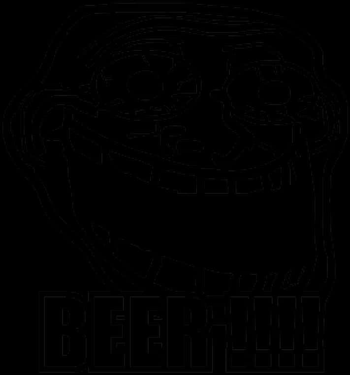 Troll Face 輪廓配文字 壁紙
